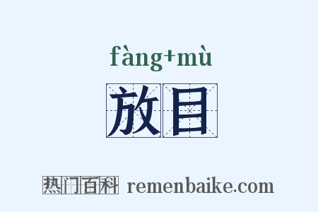 放目是什么意思的图片